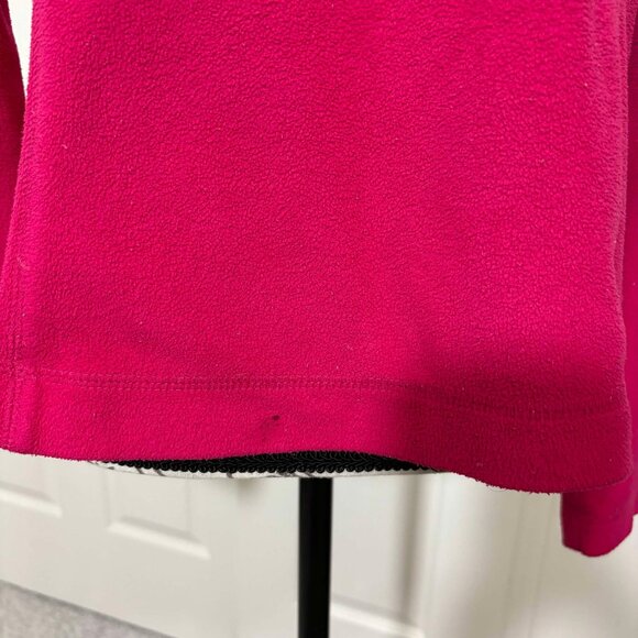 Juniors Hot Pink Long-Sleeve Fleece Pull-Over Jacket with Neck Zip - Picture 7 of 8